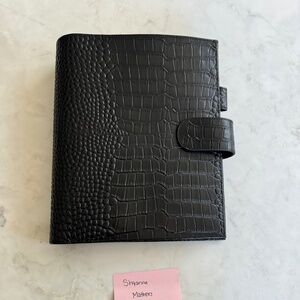 Black croc A5 Moterm planner
